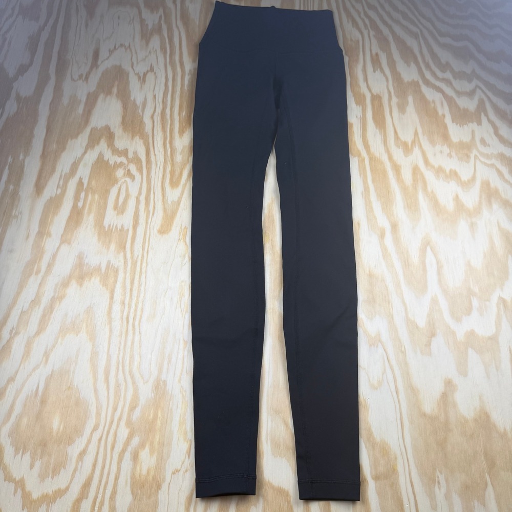 Lululemon Black High Rise Full Length Yoga Leggings Size 2 Athleisure